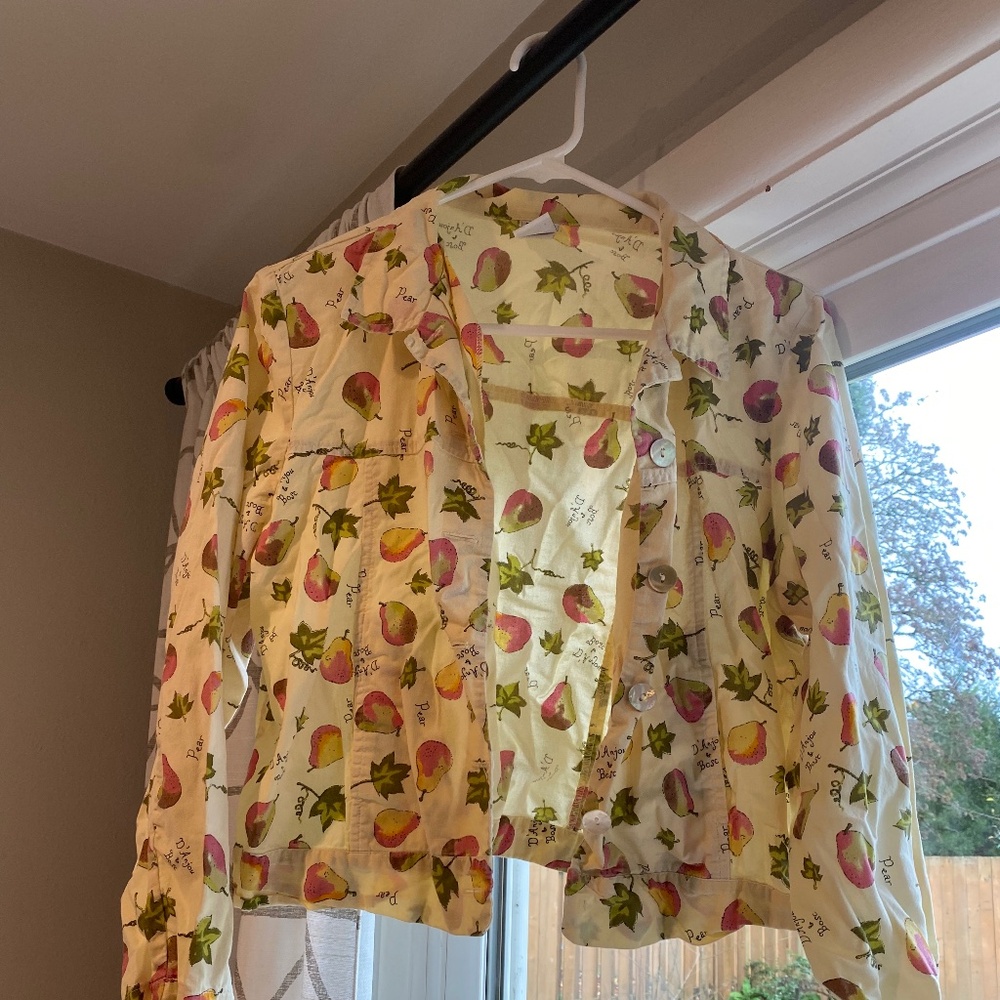 🍓 vintage fruit-print jacket 🍋